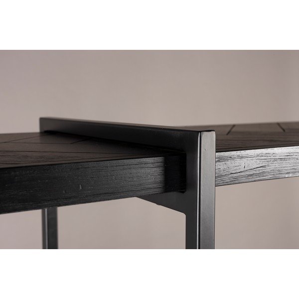 Črna knjižna omara v dekorju eksotičnega lesa 140x146 cm Class - Dutchbone-image-3