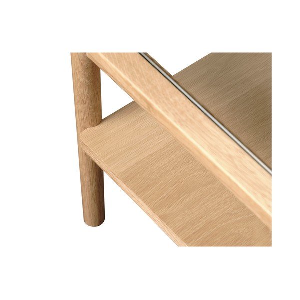 Steklena mizica v naravni barvi 60x120 cm Elba – Unique Furniture-image-3