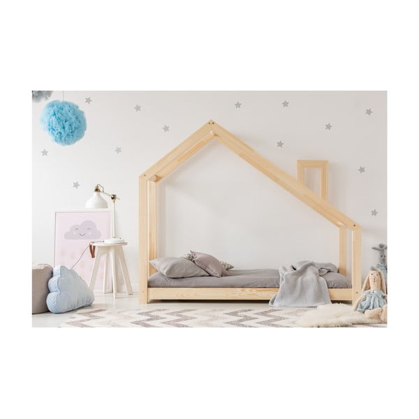 Postelja hiška iz borovega lesa Adeko Mila DMS, 80 x 160 cm-image-1