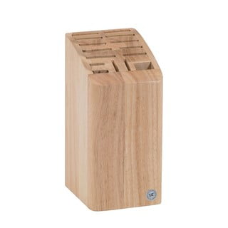 Blok iz lesa kavčukovca za 12 nožev, sekač in škarje T&G Woodware Steel