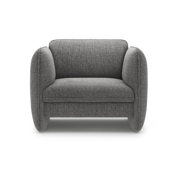 Temno siv fotelj iz šenilje Georgia – Micadoni -image-2