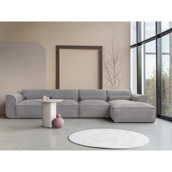 Svetlo siva kotna sedežna garnitura (desni kot) Flex Felix – Miuform-image-1