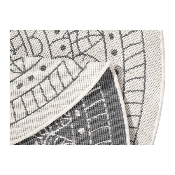 Sivo-krem zunanja preproga NORTHRUGS Porto, ø 200 cm-image-3