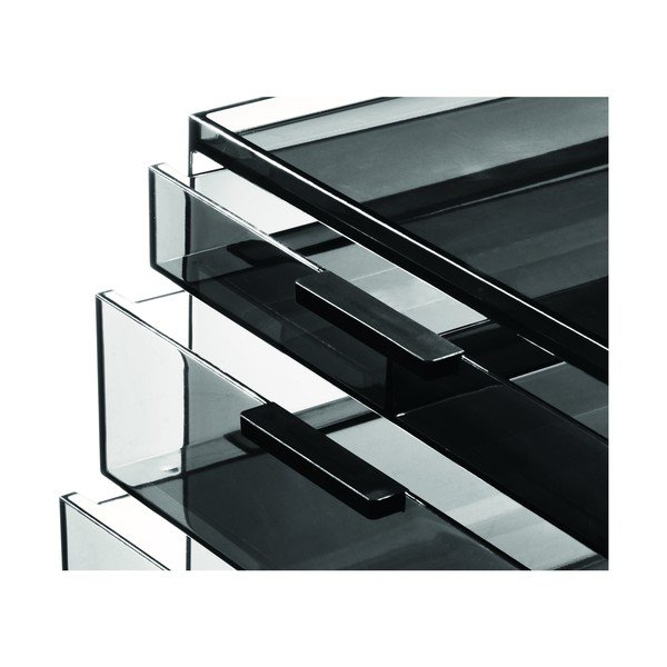 Mat črn kopalniški organizator za kozmetiko iz reciklirane plastike – iDesign-image-4