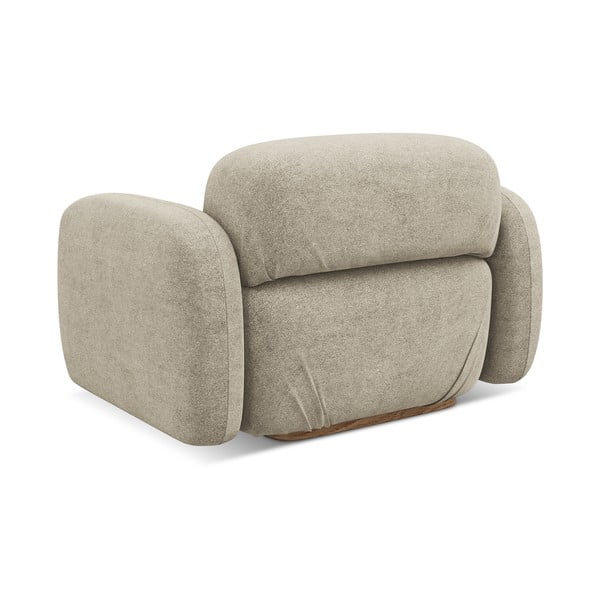 Bež modul za sedežno garnituro iz tkanine bouclé Ailani – Makamii-image-3