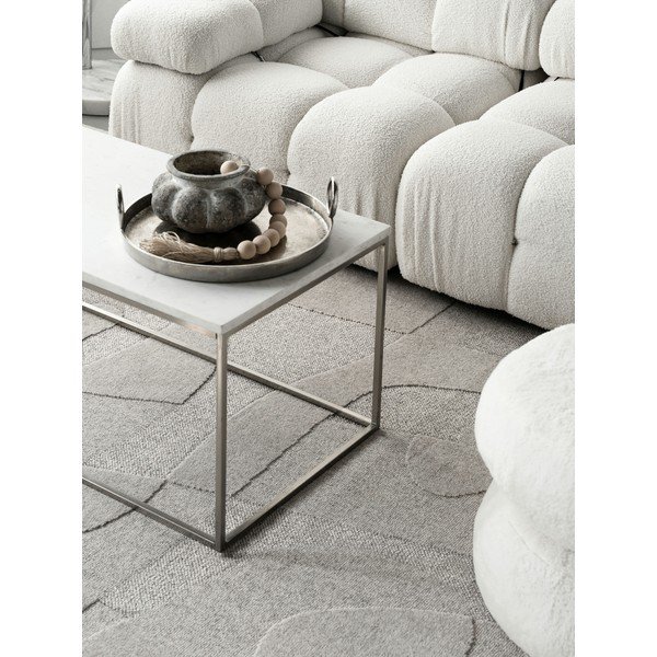 Svetlo siva volnena preproga 200x300 cm Morphic Botanica – Agnella-image-4