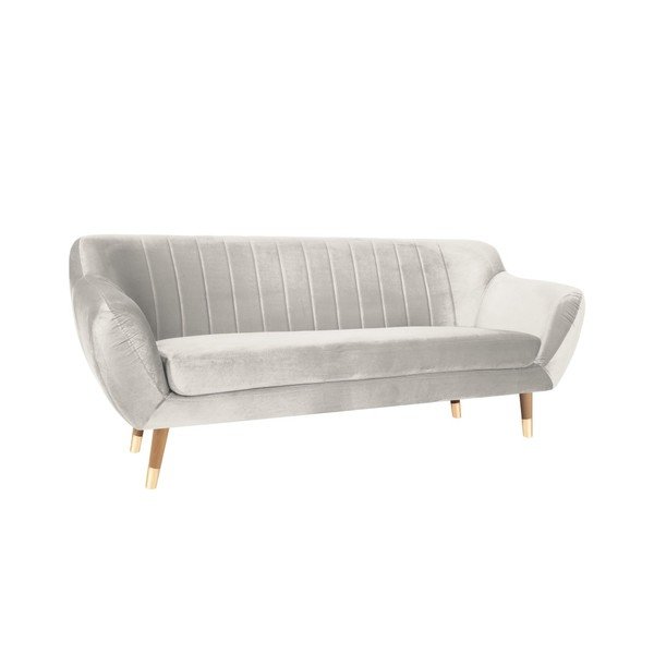 Krem žametna zofa Mazzini Sofas Benito, 188 cm-image-2