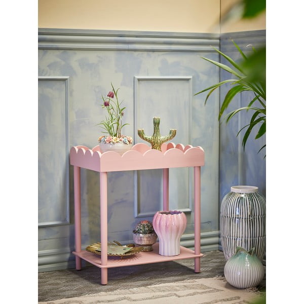 Rožnata stranska mizica iz masivnega bora 40x60 cm Isola – Bloomingville-image-1