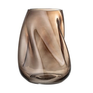 Vaza iz rjavega stekla Bloomingville Ingolf, višina 26 cm