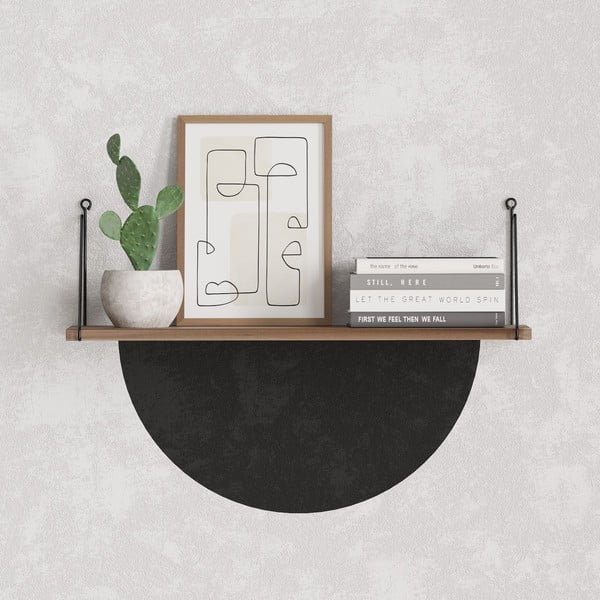 Polica v orehovem dekorju v naravni barvi 72 cm Armoni – Kalune Design-image-1