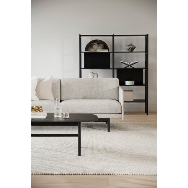 Črna mizica iz hrastovega lesa 135x62 cm Hammond - Rowico-image-3