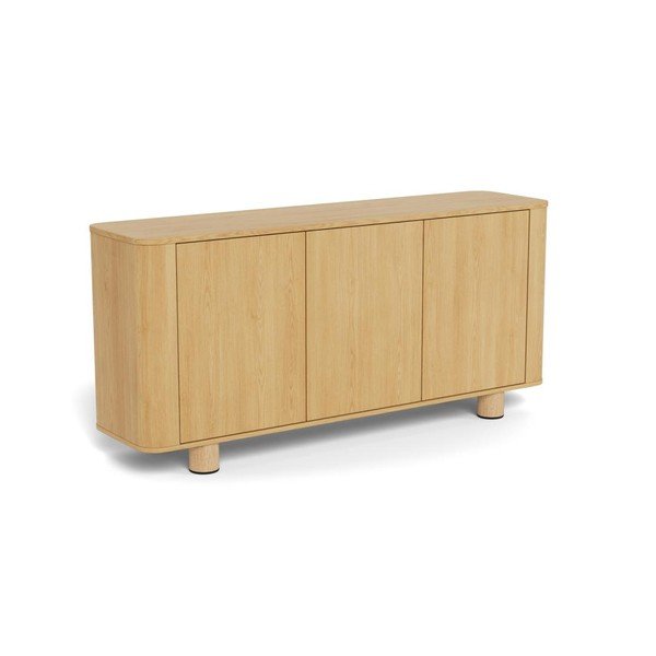 Komoda v hrastovem dekorju v naravni barvi 160x75x40 cm Atmore – Actona