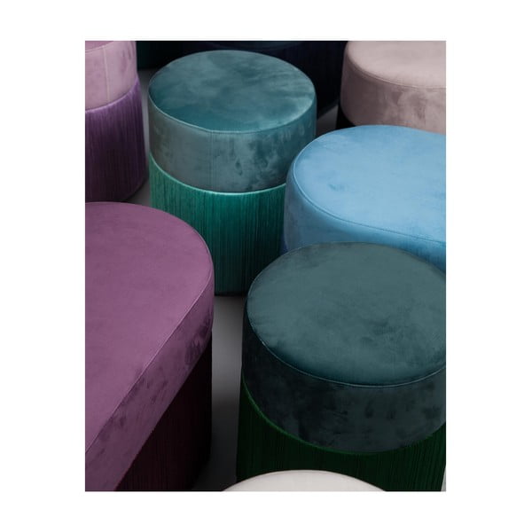 Vijolični puf z žametno prevleko Velvet Atelier, ø 36 cm-image-3