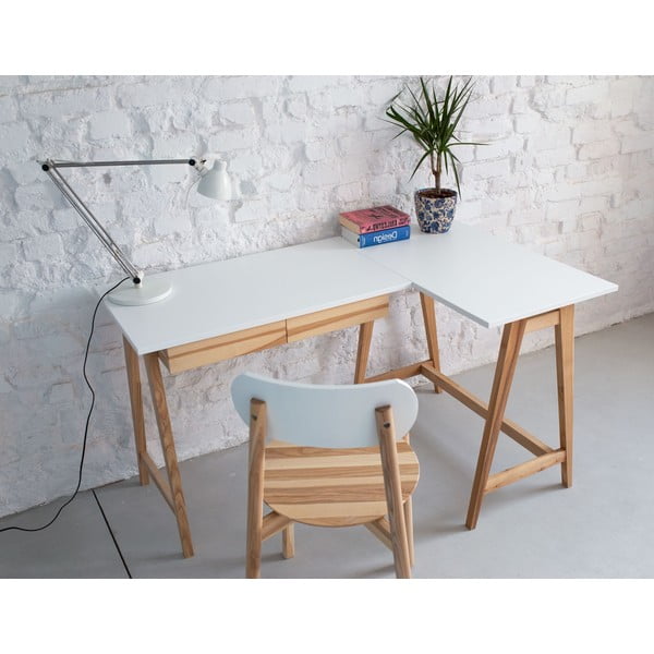 Pisalna miza z belo ploščo 85x135 cm Luka - Ragaba-image-1