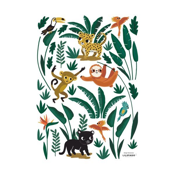 Nalepke 30x42 cm Jungle Animals – Lilipinso
