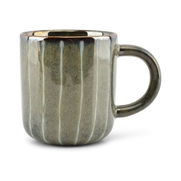 Temno zelena skodelica iz kamenine 500 ml Muggies – Salt&Pepper
