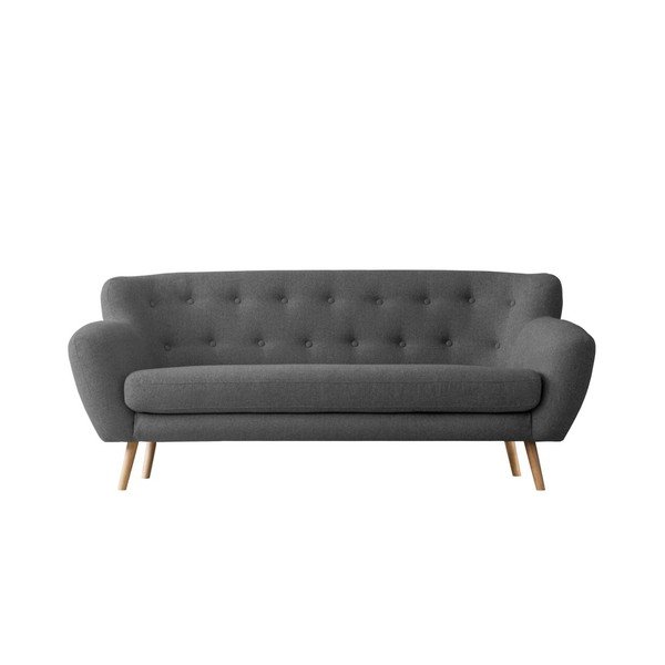 Temno siv trisedežni kavč Kooko Home Pop