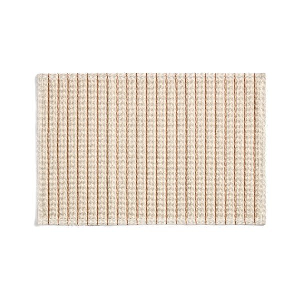 Oranžna/bež tekstilna kopalniška preproga 50x80 cm Merade – Kave Home