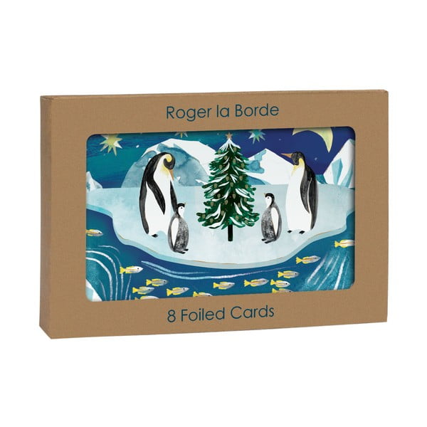 Voščilnice v kompletu 8 ks z božičnim motivom Go with the Floe  – Roger la Borde-image-2