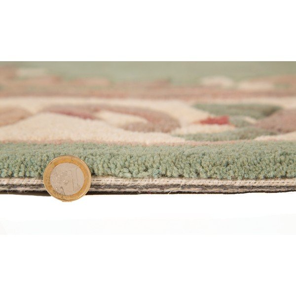 Zelena volnena preproga Flair Rugs Aubusson, 67 x 127 cm-image-4