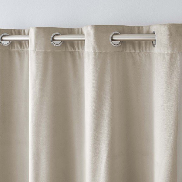 Bež žametna izolacijska zavesa 140x260 cm Polarchic – douceur d'intérieur-image-3