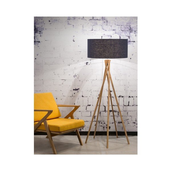 Talna svetilka z modrim senčnikom in bambusovo strukturo Good&Mojo Kilimanjaro-image-3