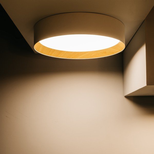 Kremno bela LED stropna svetilka ø 45 cm – SULION-image-1