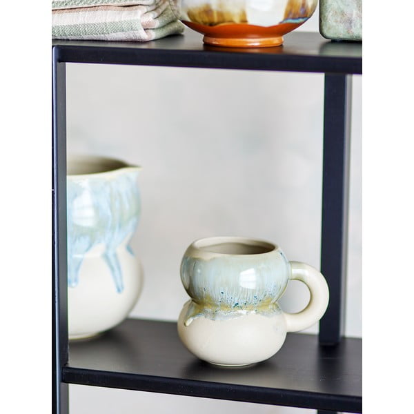 Modro-kremno bele skodelice v kompletu 4 ks iz kamenine 400 ml Luna – Bloomingville-image-2