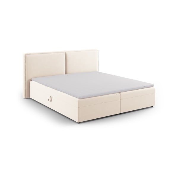 Kremno bela boxspring postelja s prostorom za shranjevanje 160x200 cm Arendal – Cosmopolitan Design