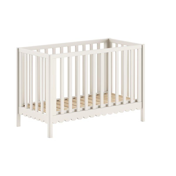 Bež otroška posteljica iz masivnega bora z nastavljivo višino 60x120 cm Swingo – Vipack