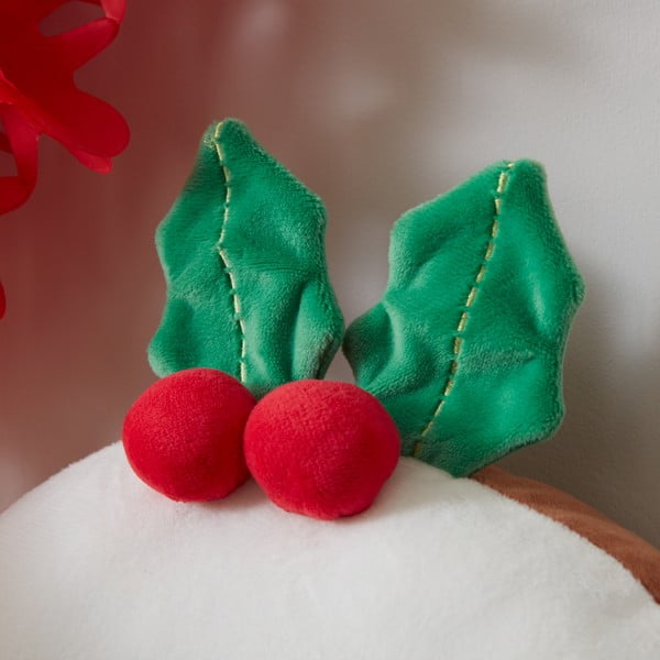 Plišasta okrasna blazina z božičnim motivom 35x35 cm Christmas Pudding – Catherine Lansfield-image-2