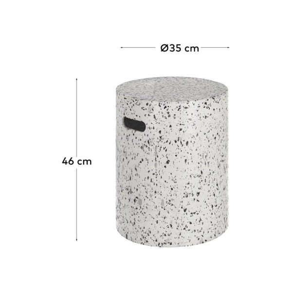 Bela betonska odlagalna mizica Kave Home Jenell, ⌀ 35 cm-image-4