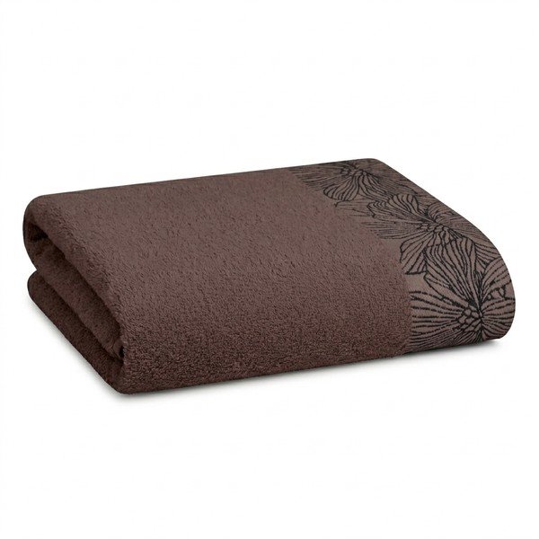 Rjava frotirna bombažna brisača 50x100 cm Valencia – My House