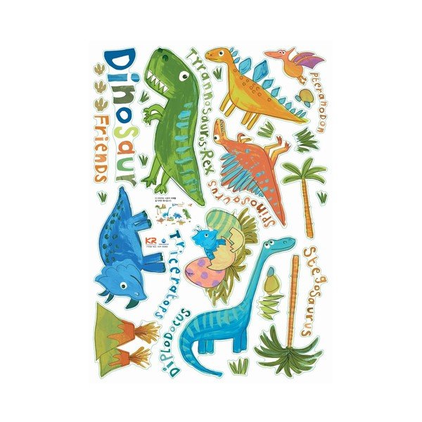 Stenska nalepka Ambiance Colourful Dino-image-1