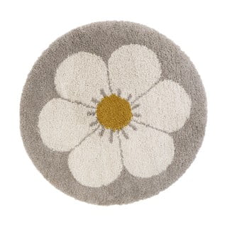 Otroška preproga v svetlo sivi in kremno beli barvi ø 120 cm Bohemian Daisy - Nattiot