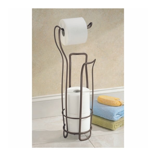 Jekleno stojalo za WC papir v bronasti barvi Axis – iDesign-image-1