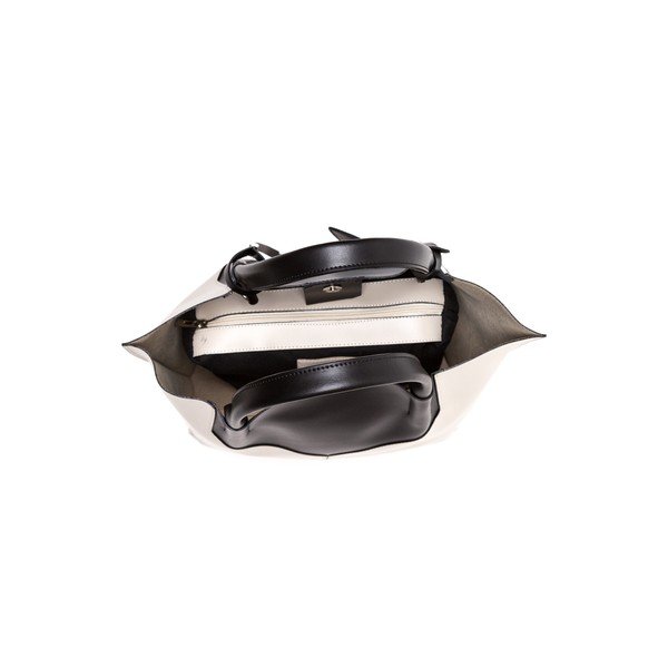 Usnjena torbica Anna Luchini 86 Nero Beige-image-3