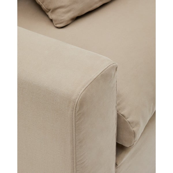 Bež lanena sedežna garnitura 240 cm Nora – Kave Home-image-2