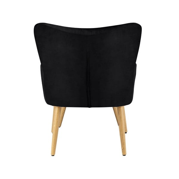 Črn žametni fotelj Coco - Støraa -image-2