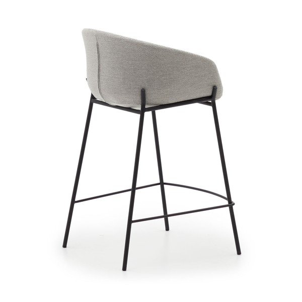 Svetlo sivi barski stoli v kompletu 2 ks (višina sedeža 65 cm) Yvette – Kave Home-image-4