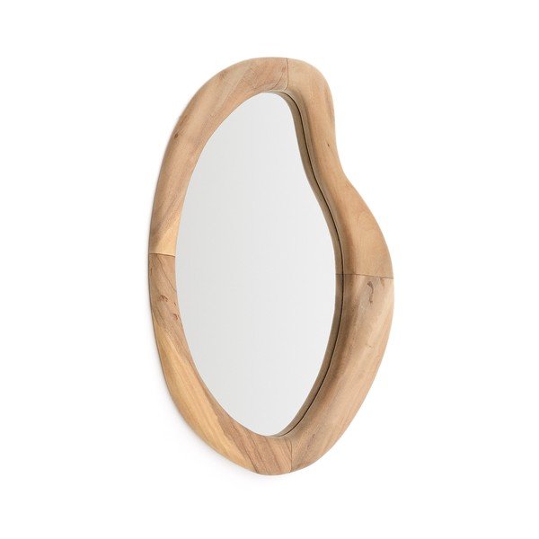 Stensko ogledalo z lesenim okvirjem 44x68 cm Selem – Kave Home
