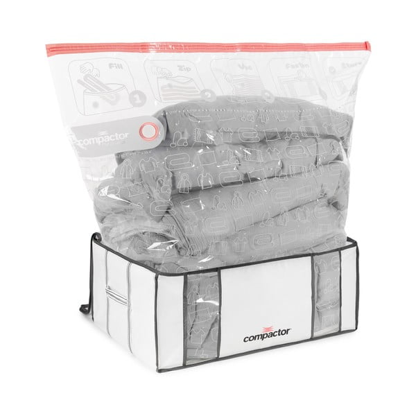 Vakuumska/ojačana tekstilna škatla za shranjevanje oblačil 65x45x27 cm Life – Compactor-image-4