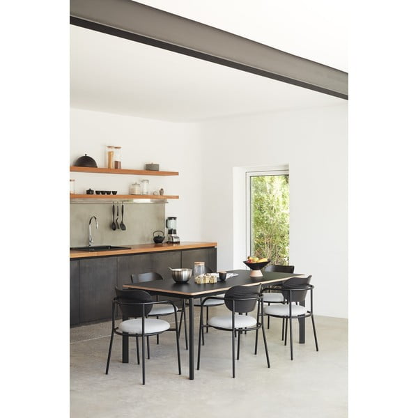 Črno-siv jedilni stol v jesenovem dekorju Eclipse - Teulat-image-1