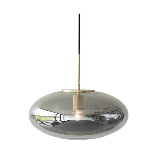 Siva zatemnitvena viseča svetilka s steklenim senčilom ø 40 cm Reflect – Hübsch