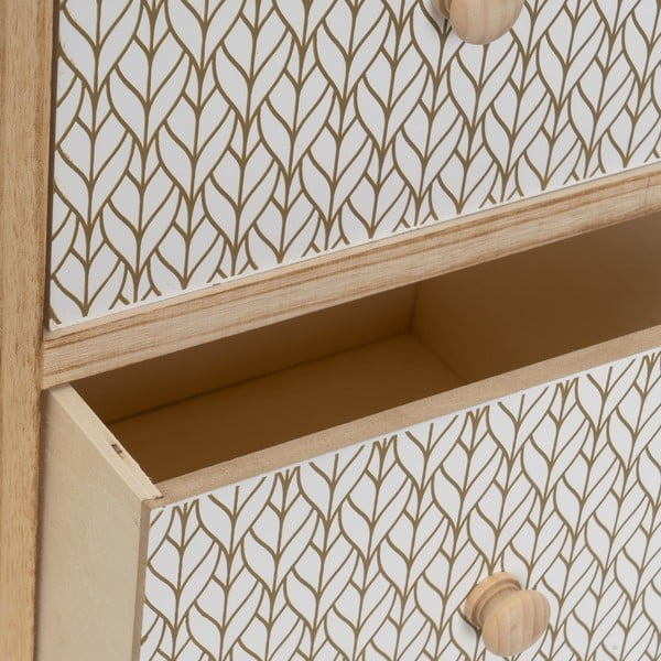 Visoka komoda iz masivne pavlovnije v naravni barvi 34x78 cm – Casa Selección-image-1