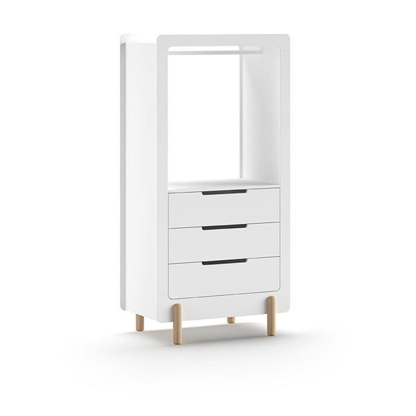 Bela odprta otroška garderobna omara 88x180x57 cm Smile – Vipack
