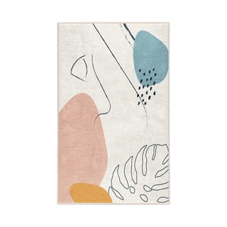 Kremno bela pralna preproga 120x180 cm Abstract Shapes – Mila Home