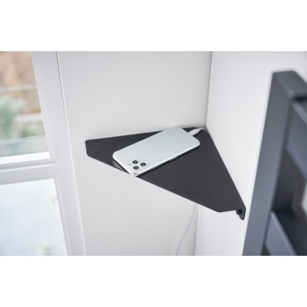 Črna kotna kovinska polica 22 cm Tower – YAMAZAKI-image-3