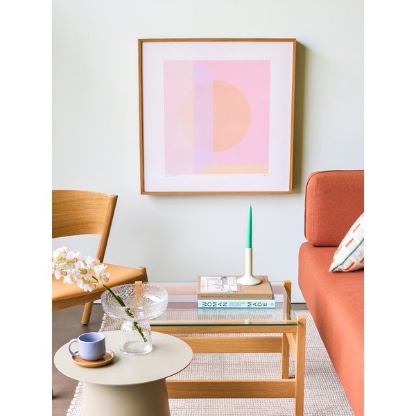 Klubska mizica s stekleno mizno ploščo v naravni barvi 52x66 cm Ledge – Hübsch-image-4