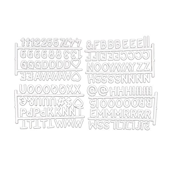 Bele črke za organizatorje 11.5x20x3 cm – Homéa